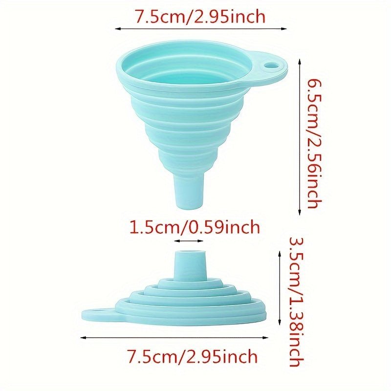 Entonnoir pliable en silicone pour liquides, eau et huile - Cuisine Chez Nadine