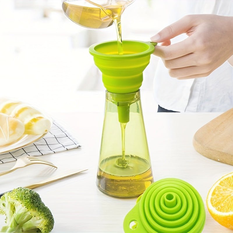 Entonnoir pliable en silicone pour liquides, eau et huile - Cuisine Chez Nadine