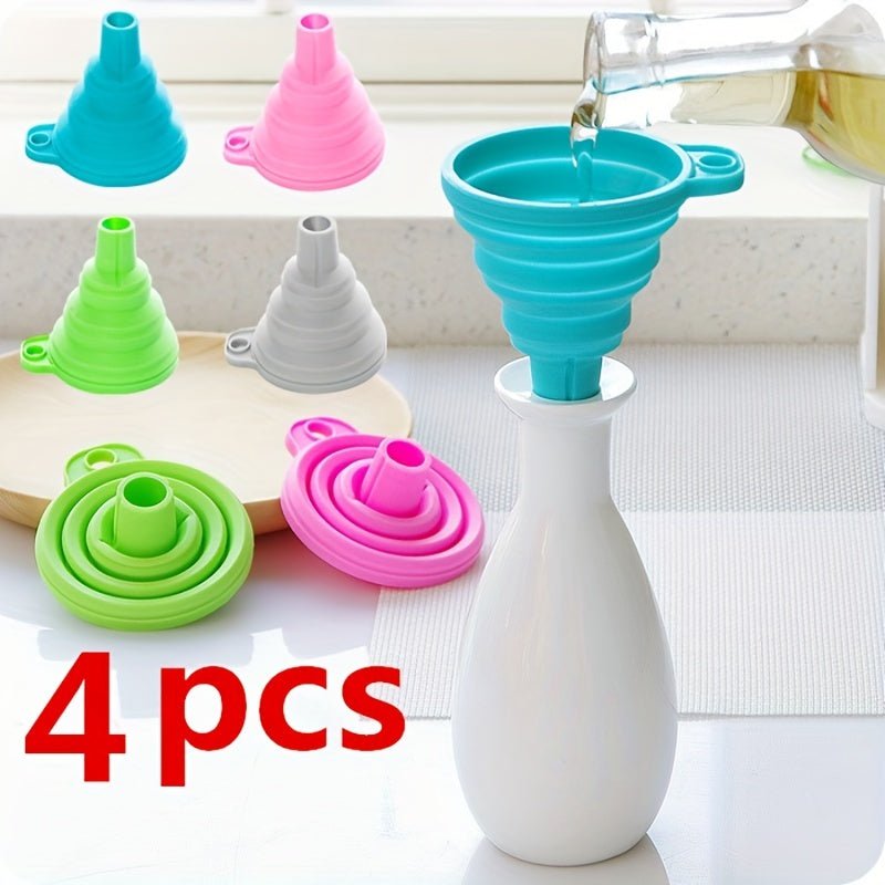 Entonnoir pliable en silicone pour liquides, eau et huile - Cuisine Chez Nadine