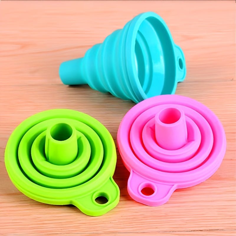 Entonnoir pliable en silicone pour liquides, eau et huile - Cuisine Chez Nadine