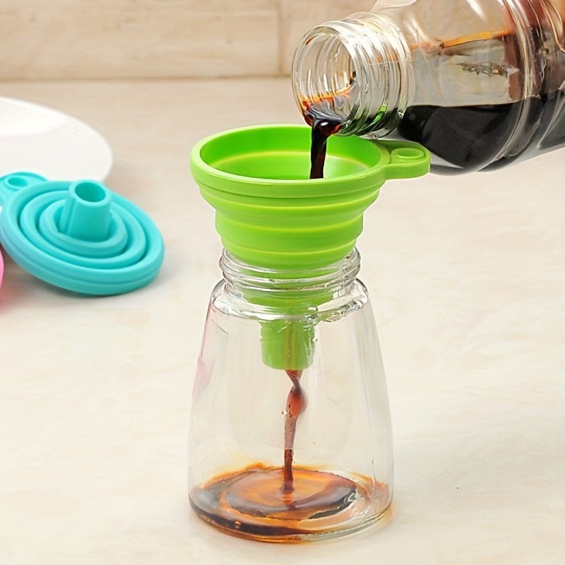 Entonnoir pliable en silicone pour liquides, eau et huile - Cuisine Chez Nadine