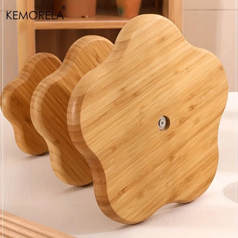 Étagère à fruits en bois style fleur KEMORELA - Présentoir à 2 ou 3 niveaux pour fruits, collations, bonbons et desserts - Cuisine Chez Nadine