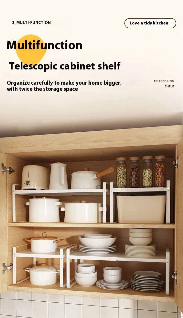 Étagère de Comptoir Rétractable – Rangement Cuisine Élégant en Métal - Cuisine Chez Nadine