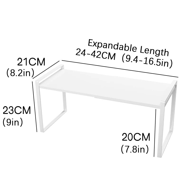 Étagère de rangement extensible pour cuisine - Support multi - niveaux ajustable sous évier et dans armoire - Cuisine Chez Nadine