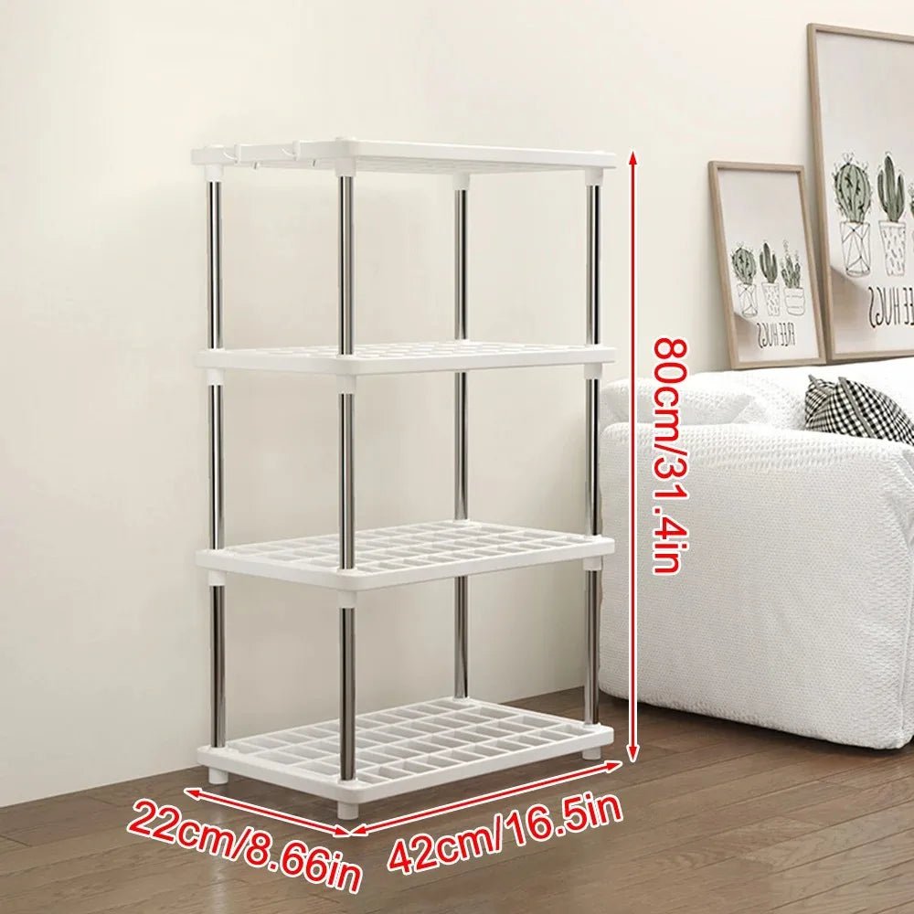 Étagère de Rangement Multi - Niveaux sur Pied - Organisateur Cuisine Salle de Bain Salon Blanc - Cuisine Chez Nadine