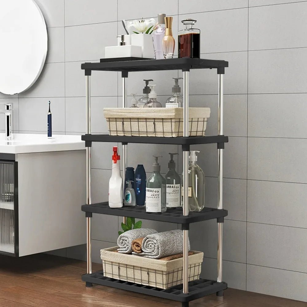 Étagère de Rangement Multi - Niveaux sur Pied - Organisateur Cuisine Salle de Bain Salon Blanc - Cuisine Chez Nadine