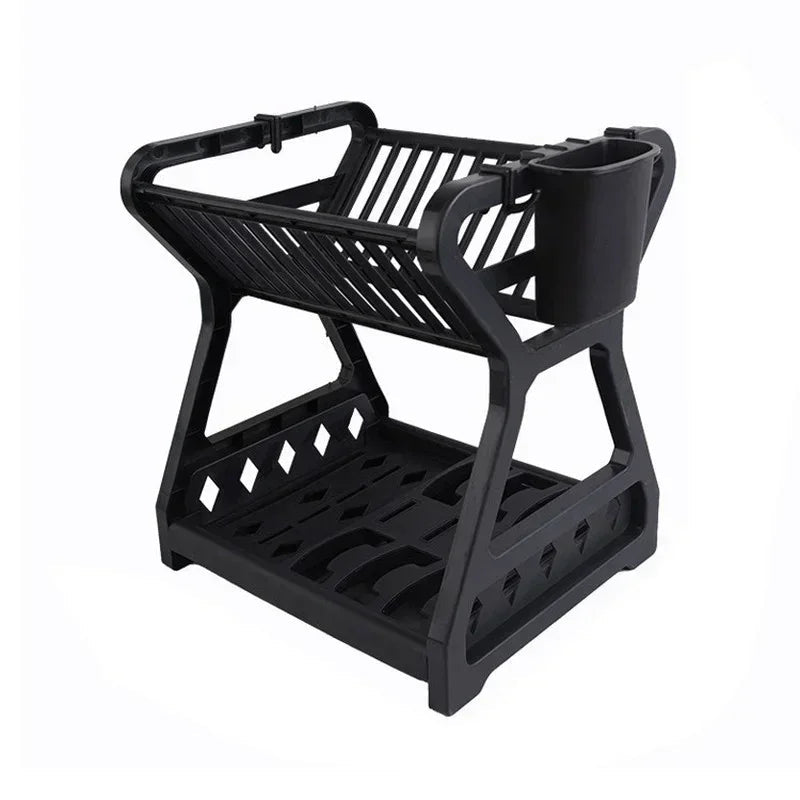 Étagère de rangement multifonctionnelle pour cuisine - Support à bols, assiettes et baguettes avec égouttoir - Cuisine Chez Nadine