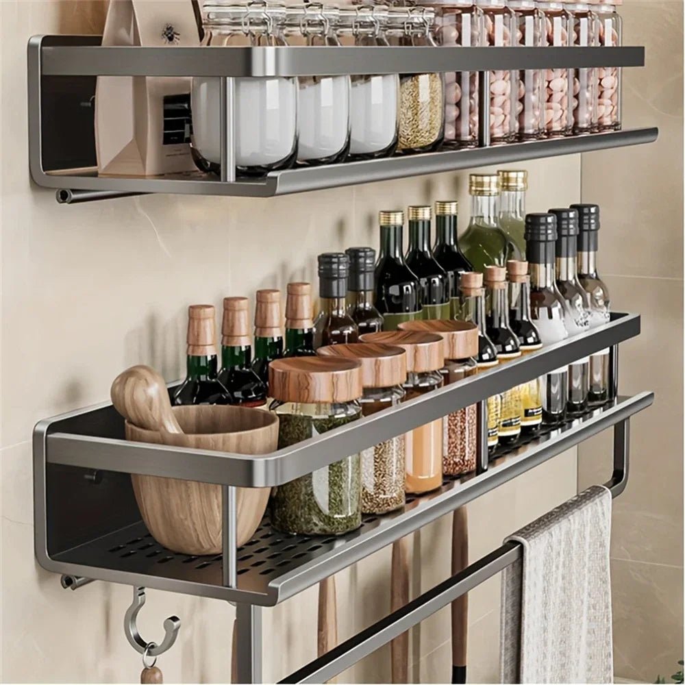 Étagère Murale Multifonctionnelle Électroplaquée - Organisateur Rangement Cuisine Salle de Bain Bureau - Cuisine Chez Nadine