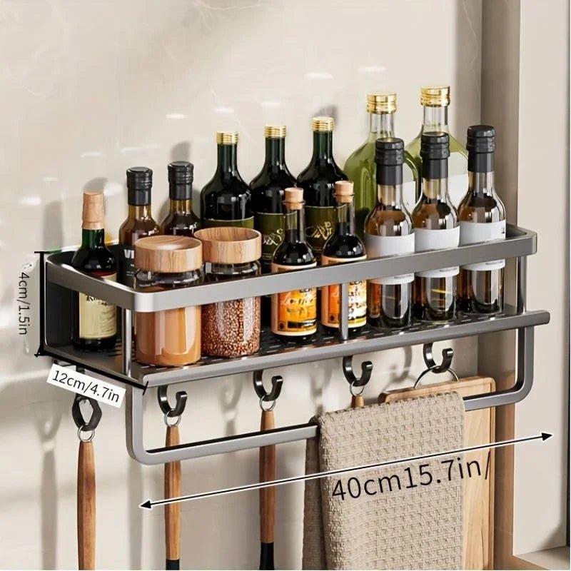 Étagère Murale Multifonctionnelle Électroplaquée - Organisateur Rangement Cuisine Salle de Bain Bureau - Cuisine Chez Nadine