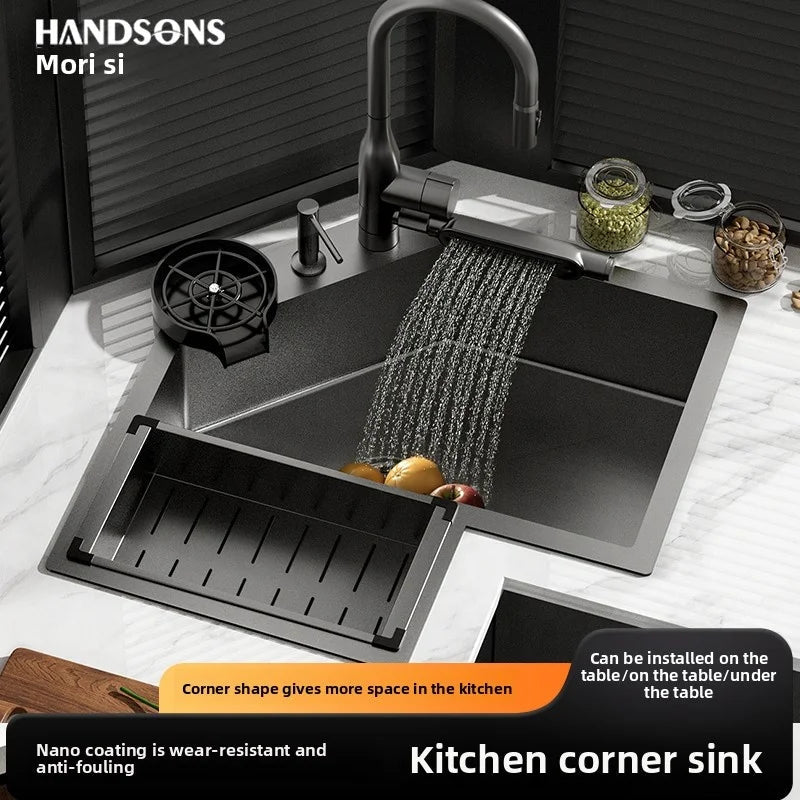 Évier de Cuisine Encastré en Inox SUS304 – Bac Simple Rectangulaire, Garantie 5 Ans - Cuisine Chez Nadine