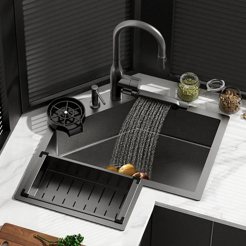 Évier de Cuisine Encastré en Inox SUS304 – Bac Simple Rectangulaire, Garantie 5 Ans - Cuisine Chez Nadine