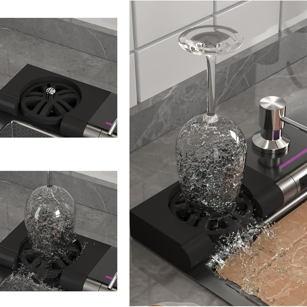 Évier de cuisine intelligent Broncho 29,5 x 18,1 pouces - Acier inoxydable 304 avec affichage numérique, double cascade et robinet pivotant - Cuisine Chez Nadine
