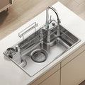 Évier simple en acier inoxydable 304 - Grand bac moulé d'une pièce pour cuisine - Cuisine Chez Nadine