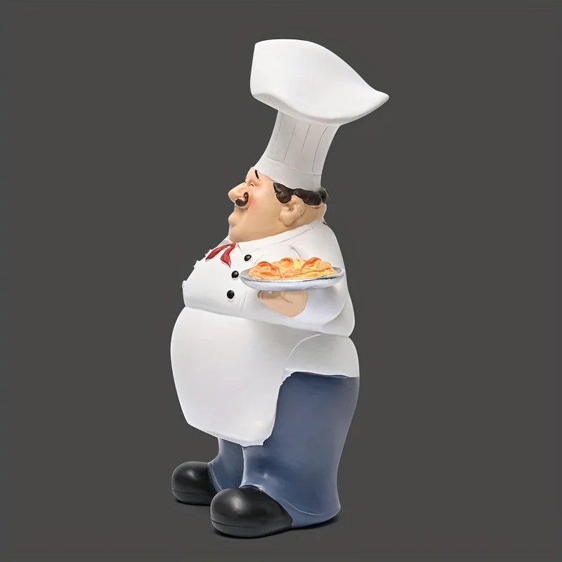 Figurine de chef en résine style américain - Ornement créatif et mignon pour décoration de cuisine intérieure et extérieure - Cuisine Chez Nadine