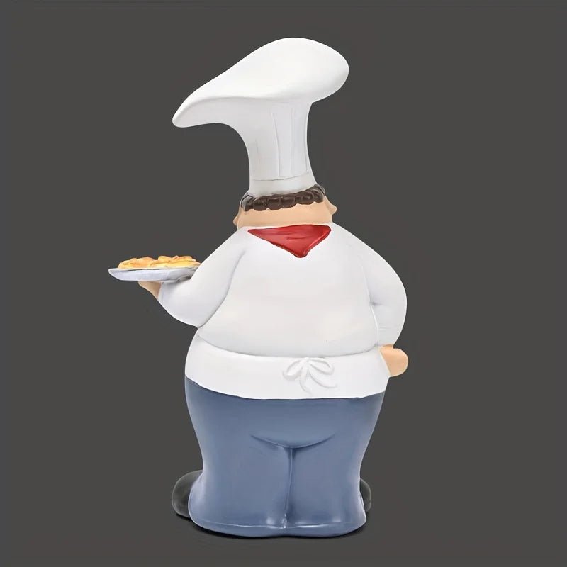Figurine de chef en résine style américain - Ornement créatif et mignon pour décoration de cuisine intérieure et extérieure - Cuisine Chez Nadine