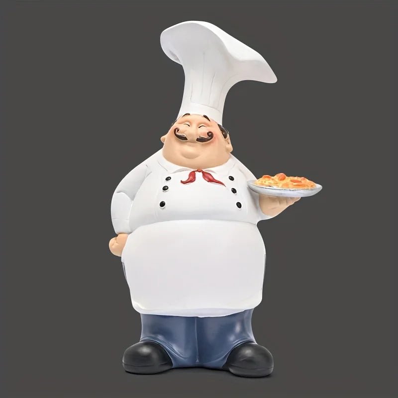 Figurine de chef en résine style américain - Ornement créatif et mignon pour décoration de cuisine intérieure et extérieure - Cuisine Chez Nadine