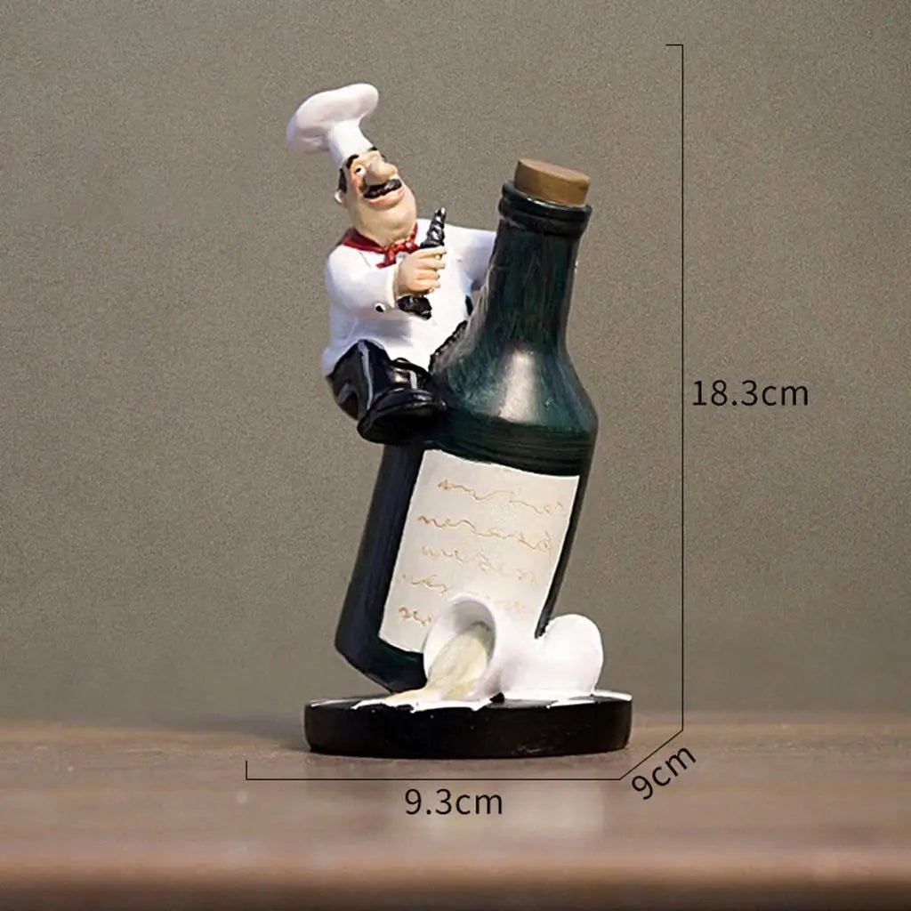 Figurine décorative de chef français en résine 3D - Ornement pour cuisine gastronomique et décoration de maison - Cuisine Chez Nadine