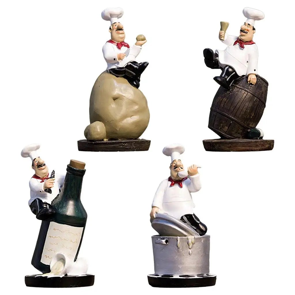 Figurine décorative de chef français en résine 3D - Ornement pour cuisine gastronomique et décoration de maison - Cuisine Chez Nadine
