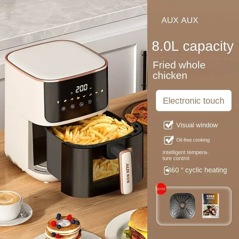 Friteuse à Air et Four Combo AUX 220V - Multifonction Automatique sans Huile, Facile à Nettoyer 3L - 8L - Cuisine Chez Nadine
