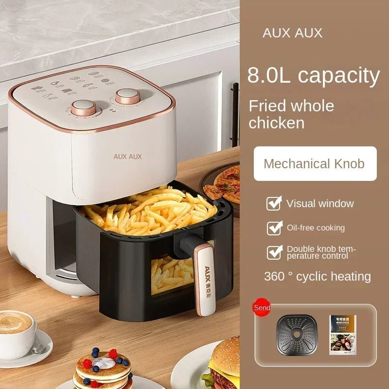 Friteuse à Air et Four Combo AUX 220V - Multifonction Automatique sans Huile, Facile à Nettoyer 3L - 8L - Cuisine Chez Nadine