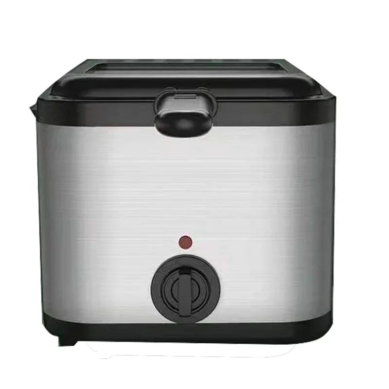 Friteuse Électrique en Acier Inoxydable 2,5L 220V/1000W - Appareil à Frites et Beignets avec Thermostat Ajustable - Cuisine Chez Nadine