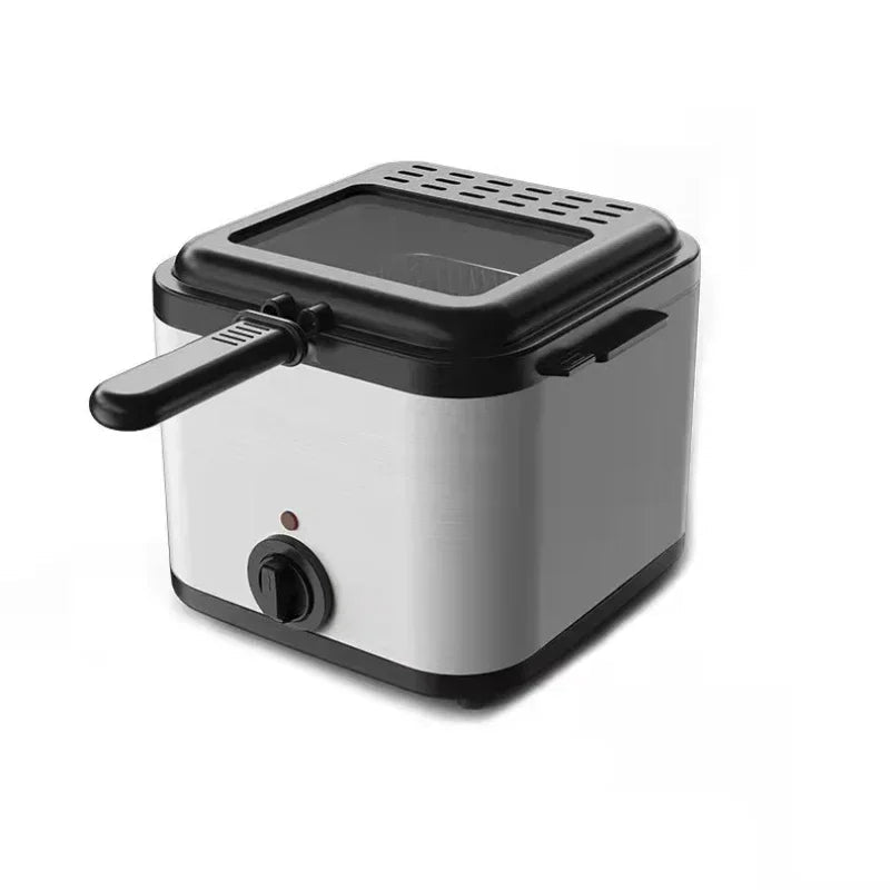 Friteuse Électrique en Acier Inoxydable 2,5L 220V/1000W - Appareil à Frites et Beignets avec Thermostat Ajustable - Cuisine Chez Nadine