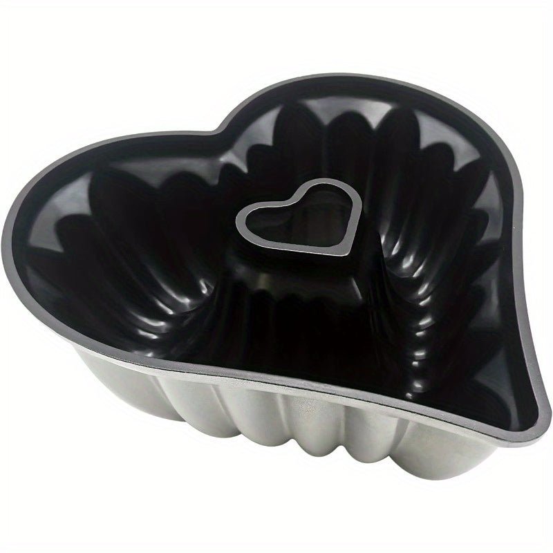 Grand moule à gâteau en forme de cœur 3D en aluminium 10,43" x 11,22" - Antiadhésif pour mariages et fêtes - Cuisine Chez Nadine