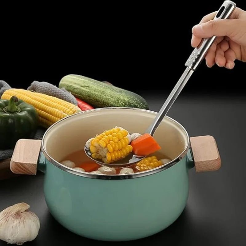 Grande Passoire en Acier Inoxydable - Ustensile de Cuisine Professionnel avec Poignée Ergonomique - Cuisine Chez Nadine