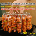 Grill vertical en acier inoxydable 304 avec 24 brochettes pour friteuse à air - Cuisine Chez Nadine