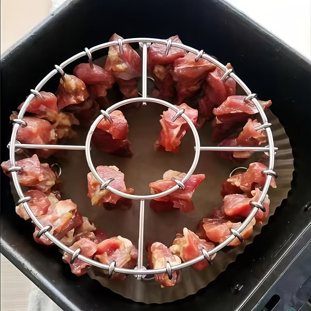 Grill vertical en acier inoxydable 304 avec 24 brochettes pour friteuse à air - Cuisine Chez Nadine