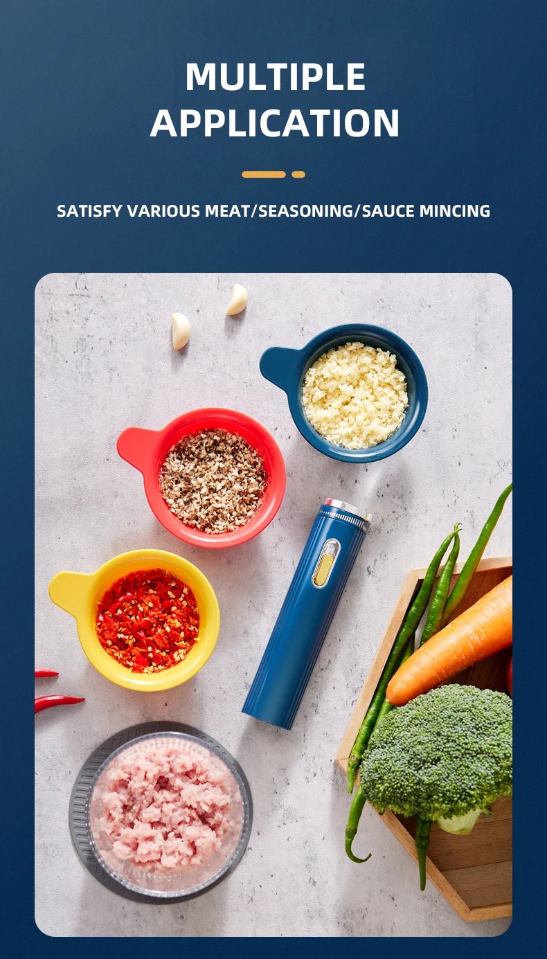 Hachoir Électrique Rechargeable 70W USB - Mini Hachoir Multifonction pour Viande, Légumes et Assaisonnements 500ml - Cuisine Chez Nadine