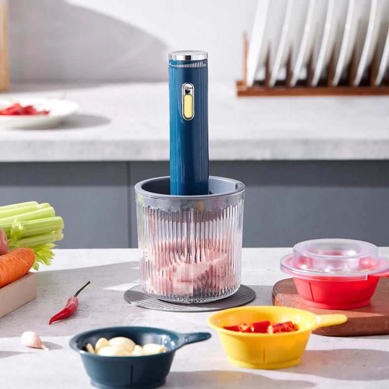 Hachoir Électrique Rechargeable 70W USB - Mini Hachoir Multifonction pour Viande, Légumes et Assaisonnements 500ml - Cuisine Chez Nadine