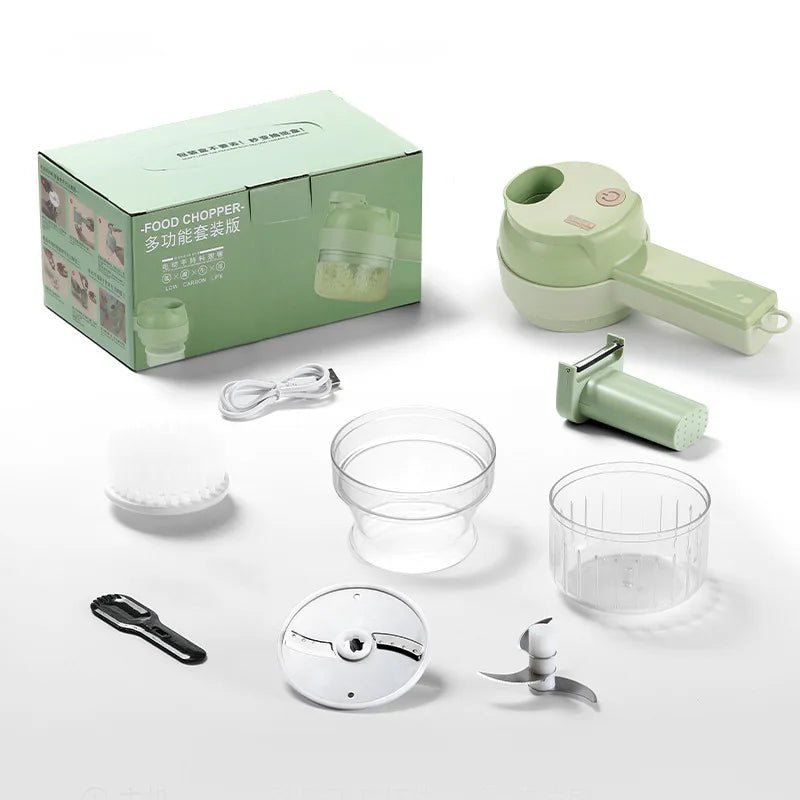 Hachoir Électrique Sans Fil Multifonction - Coupe - Légumes, Tranche - Fruits, Presse - Ail et Mixeur Portable pour Cuisine - Cuisine Chez Nadine