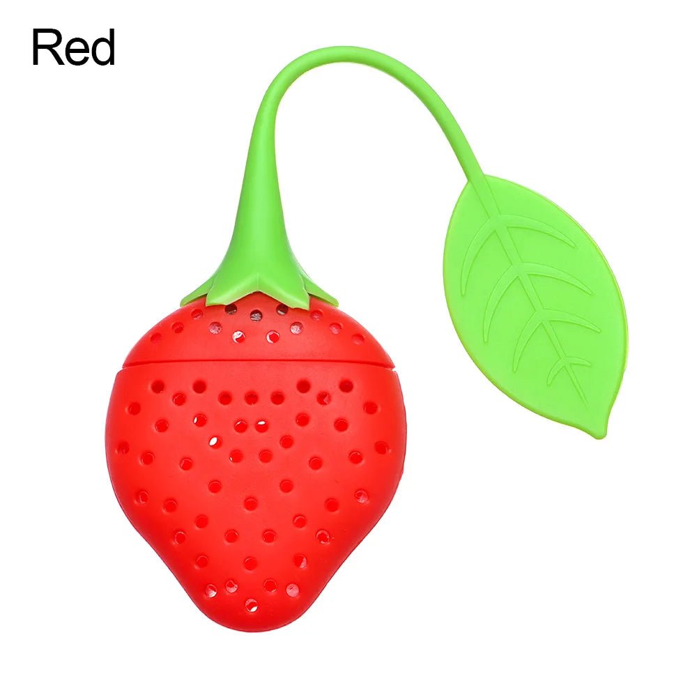 Infuseur à Thé Acier Inoxydable Filtre Feuilles Poignée Silicone Créatif Forme Fraise Accessoire Cuisine - Cuisine Chez Nadine