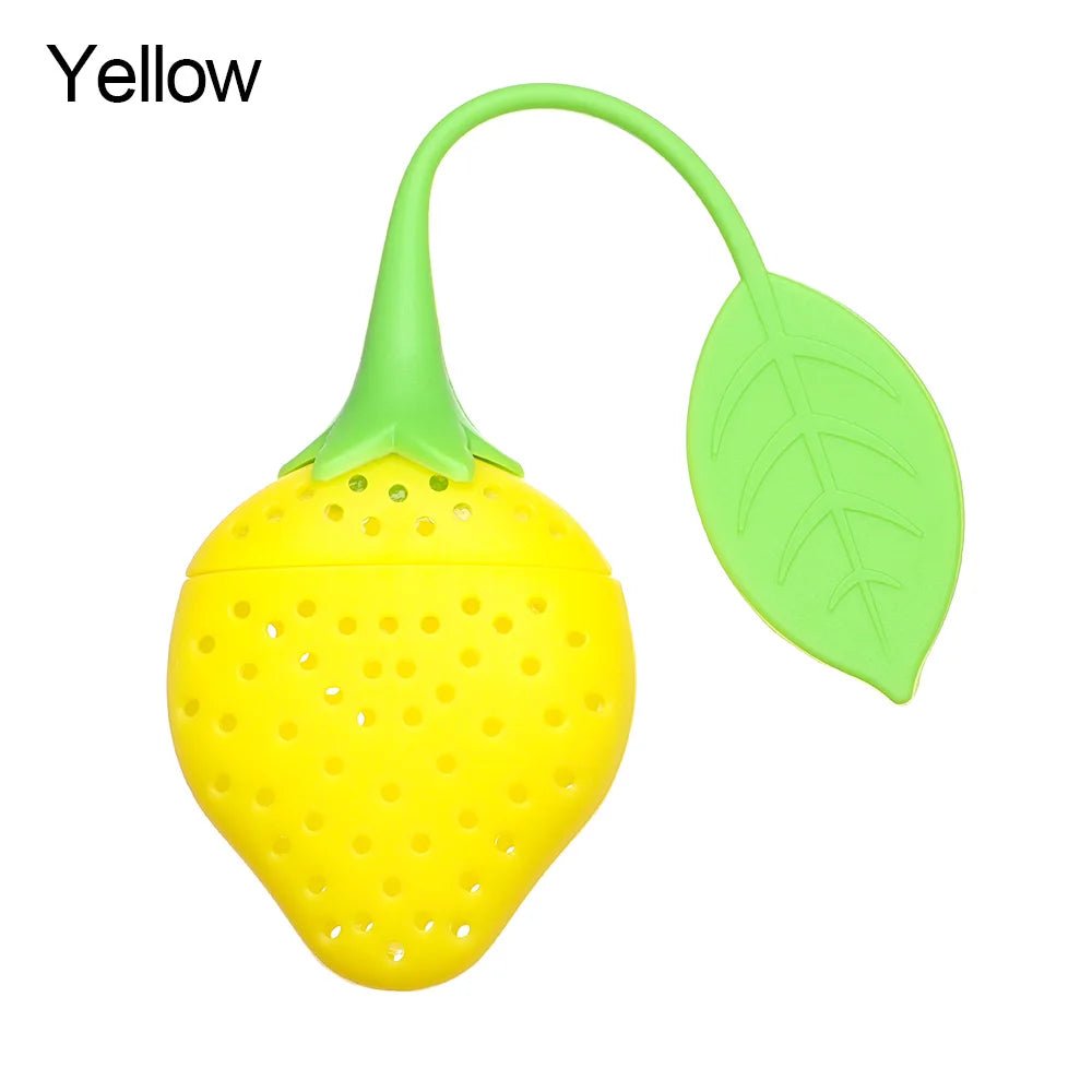 Infuseur à Thé Acier Inoxydable Filtre Feuilles Poignée Silicone Créatif Forme Fraise Accessoire Cuisine - Cuisine Chez Nadine