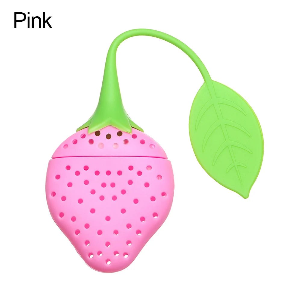 Infuseur à Thé Acier Inoxydable Filtre Feuilles Poignée Silicone Créatif Forme Fraise Accessoire Cuisine - Cuisine Chez Nadine