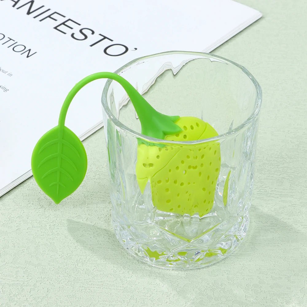 Infuseur à Thé Acier Inoxydable Filtre Feuilles Poignée Silicone Créatif Forme Fraise Accessoire Cuisine - Cuisine Chez Nadine