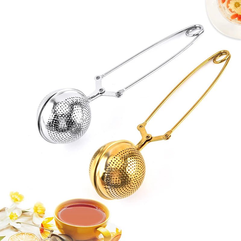 Infuseur à Thé Acier Inoxydable Sphère Passoire Mailles Café Herbes Épices Filtre avec Poignée Boule - Cuisine Chez Nadine