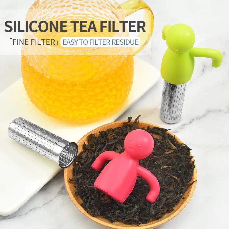 Infuseur à Thé en Acier Inoxydable Design Humanoïde Innovant Passoire Filtre Original - Cuisine Chez Nadine