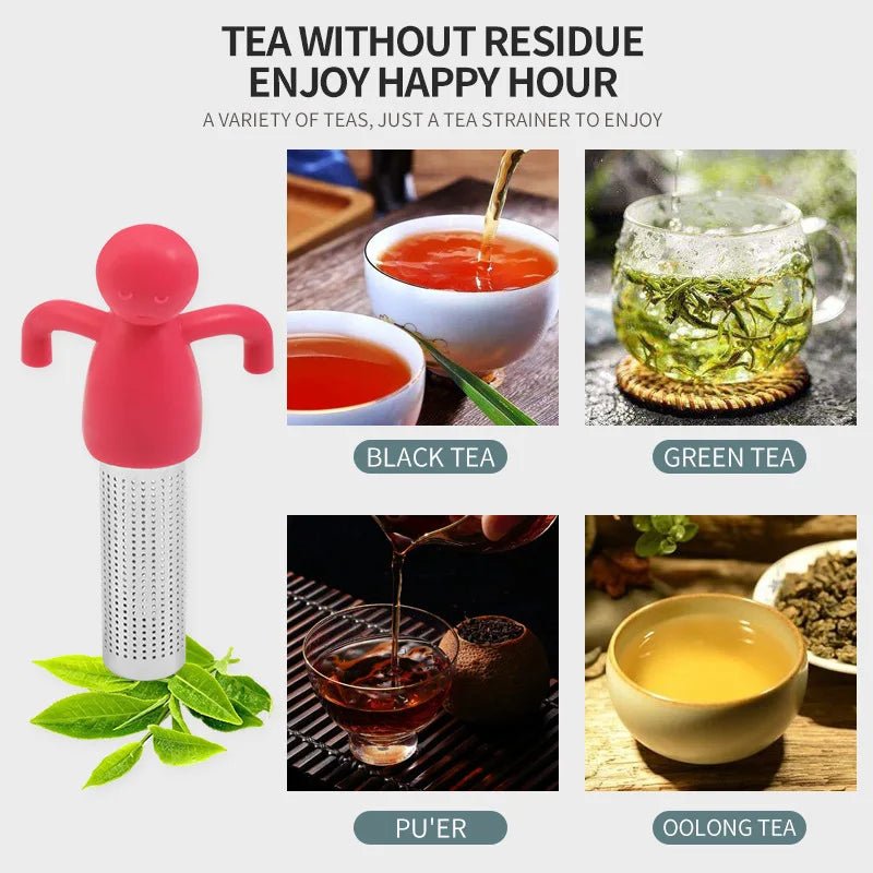 Infuseur à Thé en Acier Inoxydable Design Humanoïde Innovant Passoire Filtre Original - Cuisine Chez Nadine