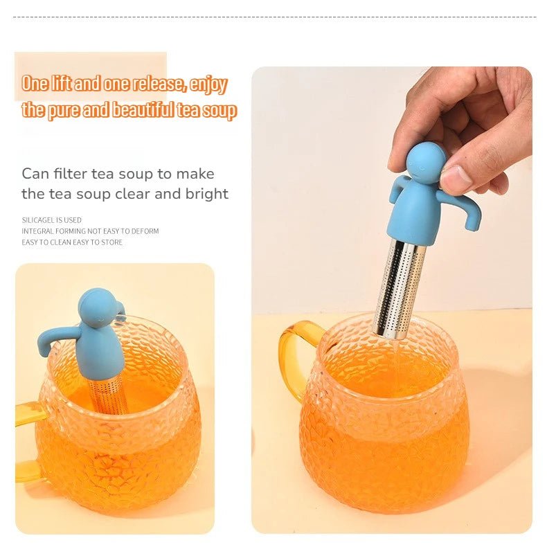 Infuseur à Thé en Acier Inoxydable Design Humanoïde Innovant Passoire Filtre Original - Cuisine Chez Nadine