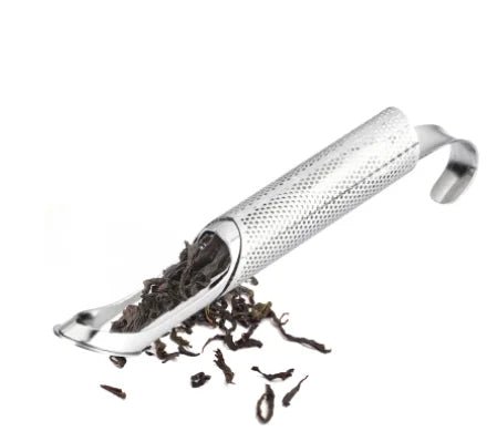 Infuseur à thé en acier inoxydable, design original en forme de tuyau, passoire à thé en métal pour tasse, filtre élégant pour thé Pu'er, accessoires pour infusions. - Cuisine Chez Nadine