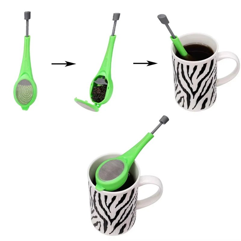 Infuseur à Thé et Café avec Piston Intégré Réutilisable Mesure Tourbillon Infusion - Cuisine Chez Nadine