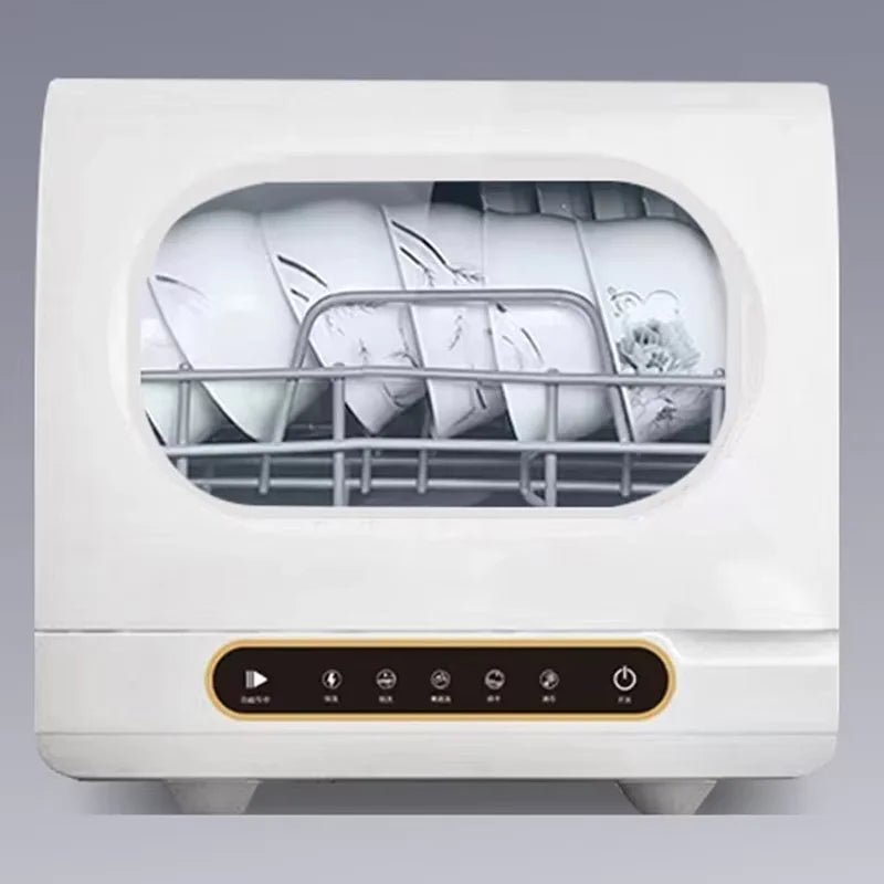 Lave - Vaisselle Compact de Comptoir Automatique Portable 800W - Mini Lave - Vaisselle Intelligent pour Maison avec Séchage PTC et Désinfection Ozone - Cuisine Chez Nadine