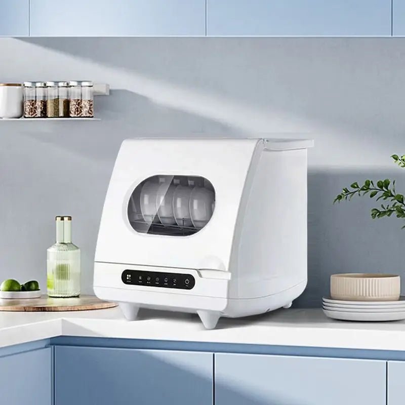 Lave - Vaisselle Compact de Comptoir Automatique Portable 800W - Mini Lave - Vaisselle Intelligent pour Maison avec Séchage PTC et Désinfection Ozone - Cuisine Chez Nadine