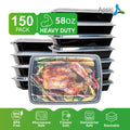 Lot de 150 contenants de préparation de repas APSIC 32/38/58 oz avec couvercles - Cuisine Chez Nadine