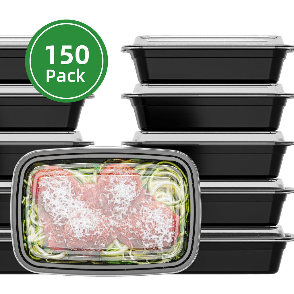 Lot de 150 contenants de préparation de repas APSIC 32/38/58 oz avec couvercles - Cuisine Chez Nadine