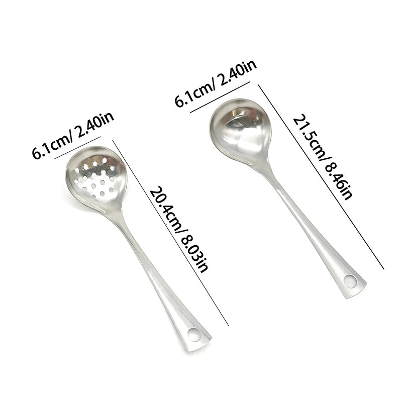 Louche à Soupe en Acier Inoxydable avec Long Manche - Cuillère Créative pour Hot Pot, Restaurant et Cuisine Maison - Cuisine Chez Nadine