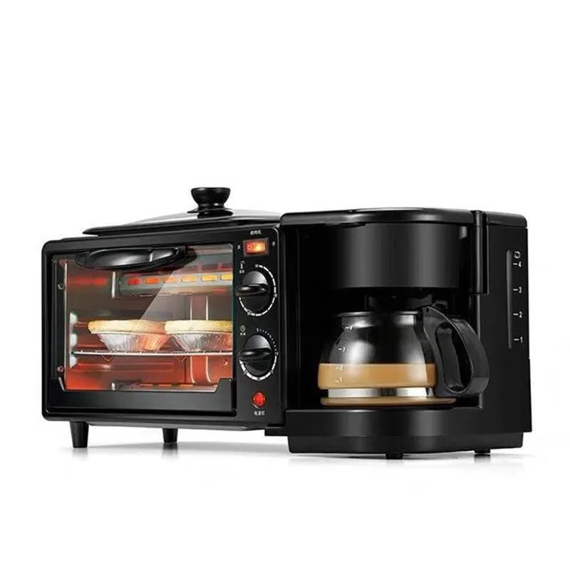 Machine à Déjeuner 3 en 1 - Cafetière, Grille - Pain et Poêle Électrique - Cuisine Chez Nadine