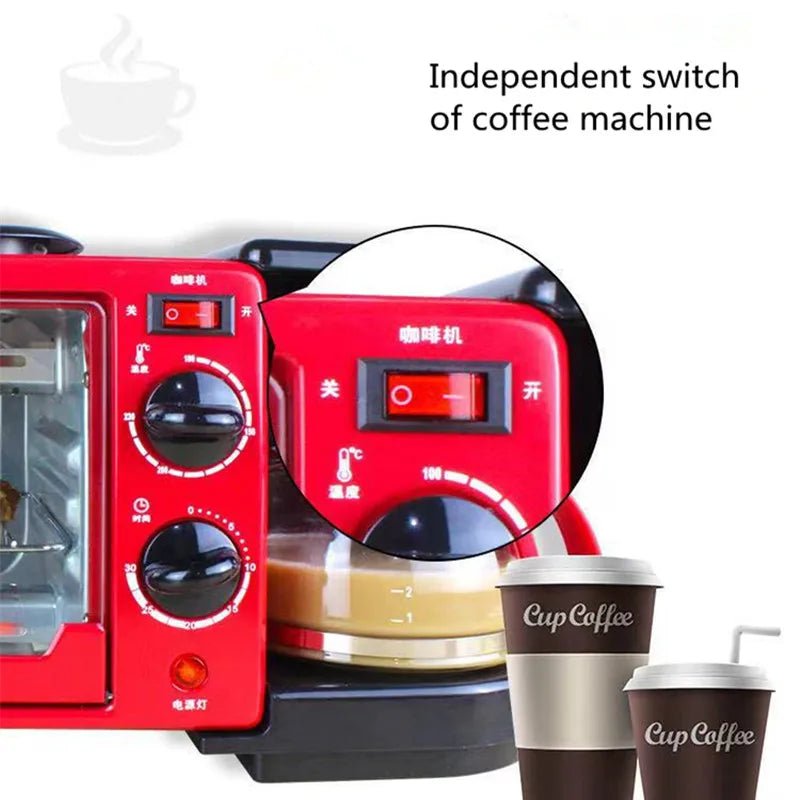 Machine à Déjeuner 3 en 1 - Cafetière, Grille - Pain et Poêle Électrique - Cuisine Chez Nadine
